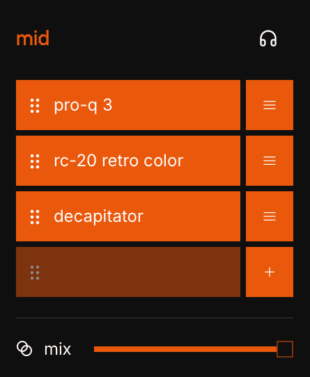 Feature highlight of audio plugin
