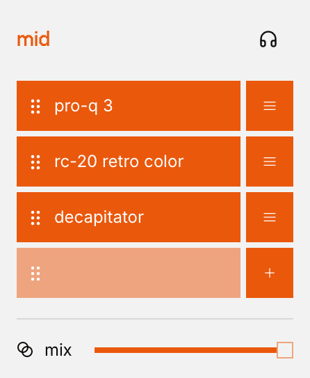 Feature highlight of audio plugin